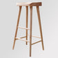 Modern Solid Wood Counter Stool Backless Bar Stool with Footrest