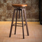 Tabouret de comptoir rotatif industriel sans bras, tabouret de Bar en fer avec pédale pour café