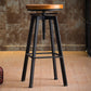 Tabouret de comptoir rotatif industriel sans bras, tabouret de Bar en fer avec pédale pour café