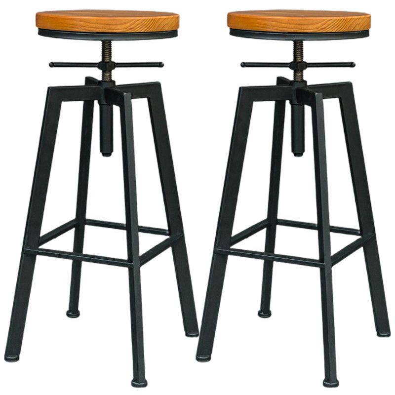 Tabouret de comptoir rotatif industriel sans bras, tabouret de Bar en fer avec pédale pour café