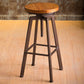 Tabouret de comptoir rotatif industriel sans bras, tabouret de Bar en fer avec pédale pour café