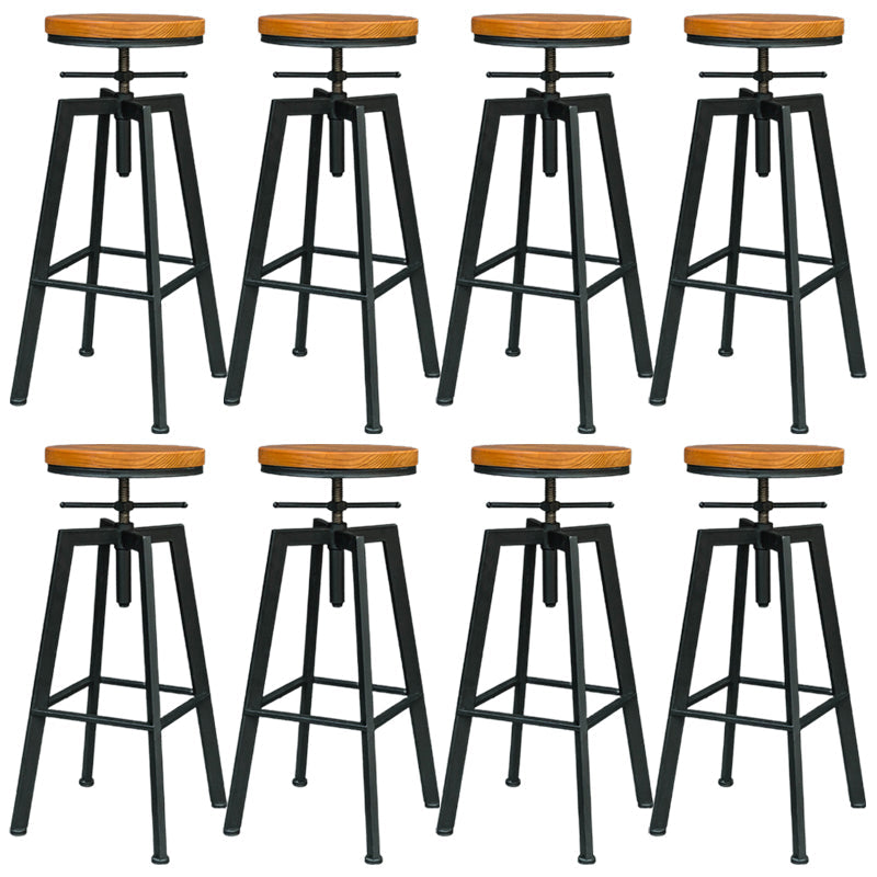 Tabouret de comptoir rotatif industriel sans bras, tabouret de Bar en fer avec pédale pour café