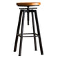 Tabouret de comptoir rotatif industriel sans bras, tabouret de Bar en fer avec pédale pour café