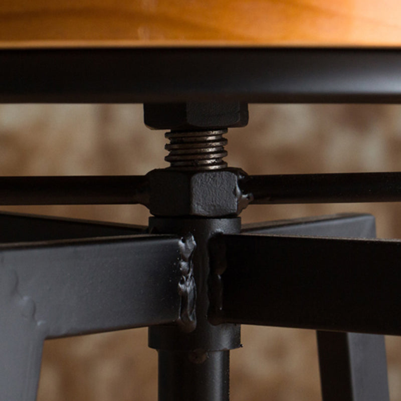 Tabouret de comptoir rotatif industriel sans bras, tabouret de Bar en fer avec pédale pour café
