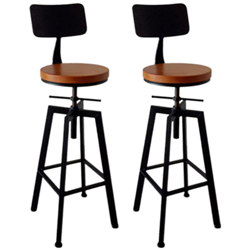 Tabouret de comptoir rotatif industriel sans bras, tabouret de Bar en fer avec pédale pour café