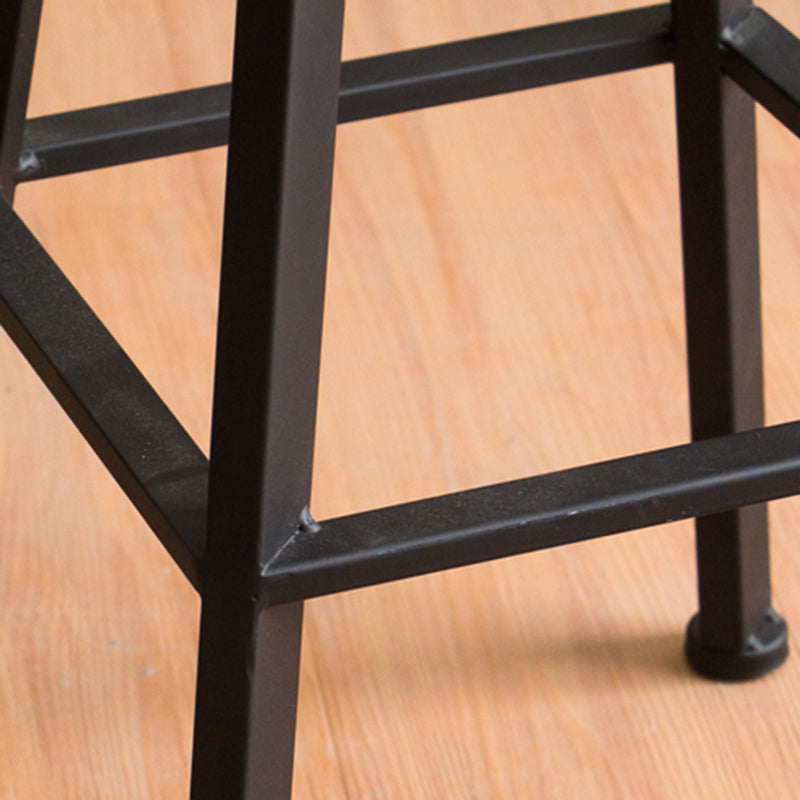 Tabouret de comptoir rotatif industriel sans bras, tabouret de Bar en fer avec pédale pour café