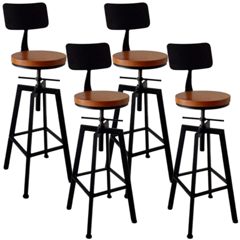 Tabouret de comptoir rotatif industriel sans bras, tabouret de Bar en fer avec pédale pour café