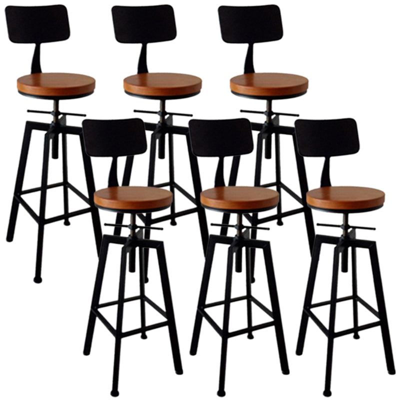 Tabouret de comptoir rotatif industriel sans bras, tabouret de Bar en fer avec pédale pour café