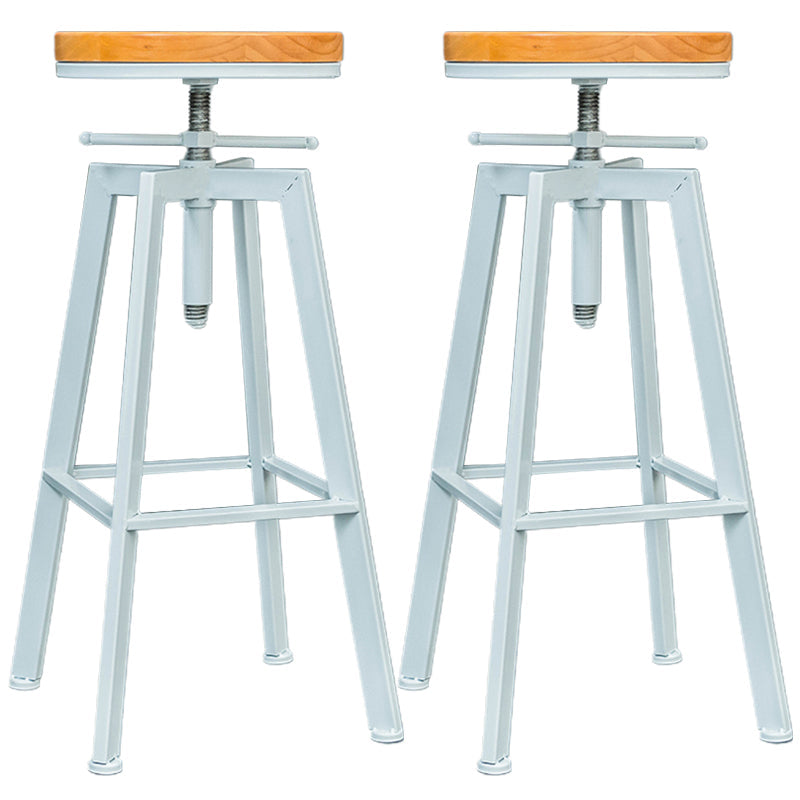 Tabouret de comptoir rotatif industriel sans bras, tabouret de Bar en fer avec pédale pour café