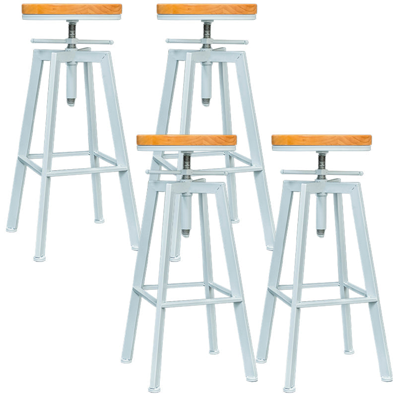 Tabouret de comptoir rotatif industriel sans bras, tabouret de Bar en fer avec pédale pour café