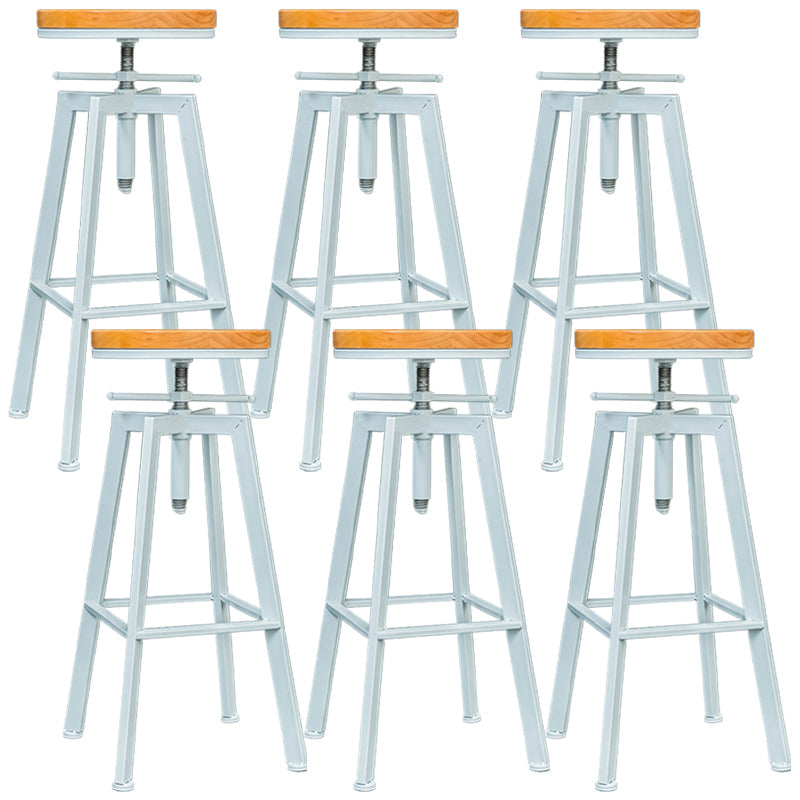 Tabouret de comptoir rotatif industriel sans bras, tabouret de Bar en fer avec pédale pour café