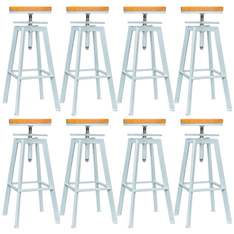 Tabouret de comptoir rotatif industriel sans bras, tabouret de Bar en fer avec pédale pour café