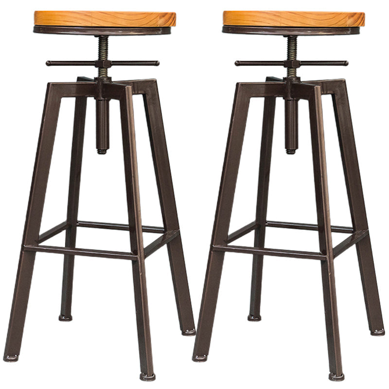 Tabouret de comptoir rotatif industriel sans bras, tabouret de Bar en fer avec pédale pour café