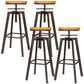 Tabouret de comptoir rotatif industriel sans bras, tabouret de Bar en fer avec pédale pour café