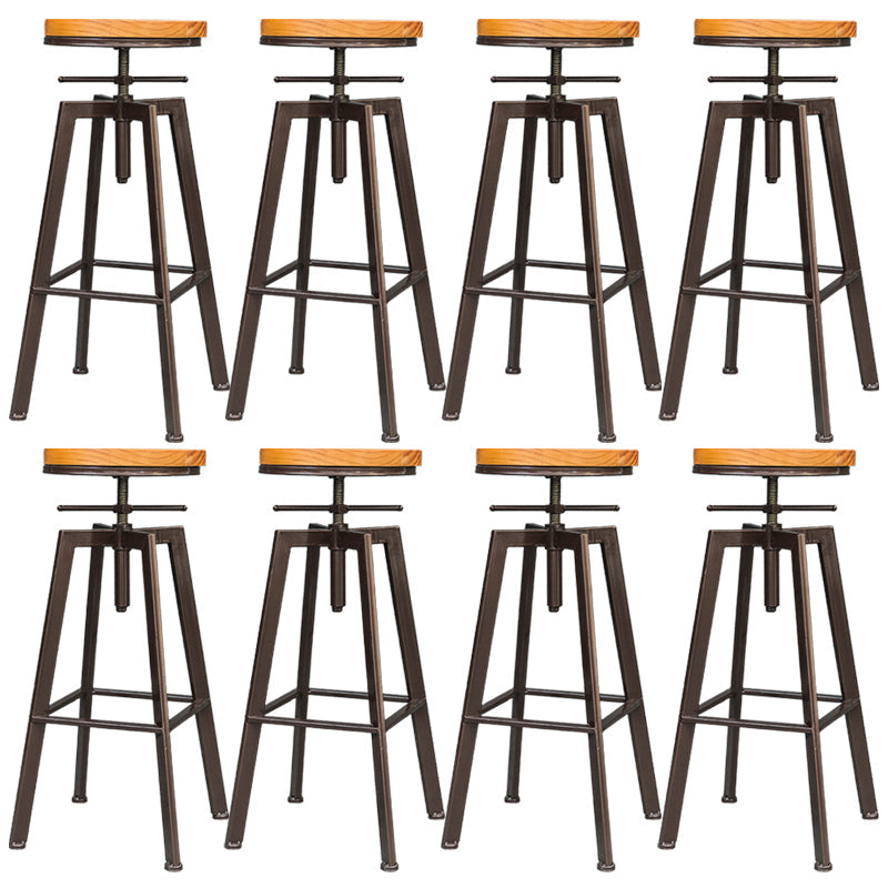Tabouret de comptoir rotatif industriel sans bras, tabouret de Bar en fer avec pédale pour café
