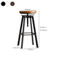 Tabouret de comptoir rotatif industriel sans bras, tabouret de Bar en fer avec pédale pour café