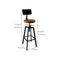 Tabouret de comptoir rotatif industriel sans bras, tabouret de Bar en fer avec pédale pour café