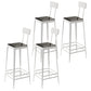 Glam Backrest Armless Counter Stool Iron Bar Stool with Cushion and Pedal for Cafe White 4 Piece Set Bar Stool(30"H) Clearhalo 'Bar Furniture' 'Bar Stools' 'bar_stools' 'furn' 'furn_bar_stools' 'Furniture' 'Kitchen & Dining Furniture' 6856887