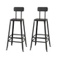 Modern Style Counter Stool Square Low Back Bar Stool for Indoor