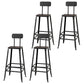 Modern Style Counter Stool Square Low Back Bar Stool for Indoor