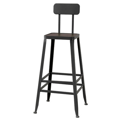Modern Style Counter Stool Square Low Back Bar Stool for Indoor