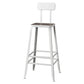 Modern Style Counter Stool Square Low Back Bar Stool for Indoor