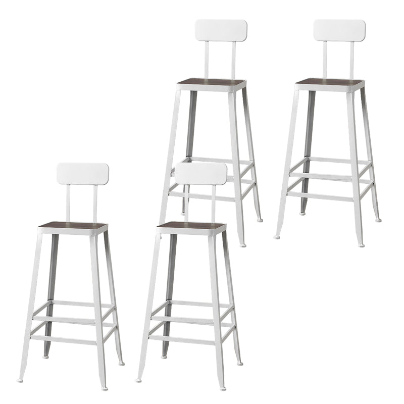 Modern Style Counter Stool Square Low Back Bar Stool for Indoor