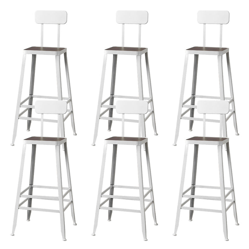 Modern Style Counter Stool Square Low Back Bar Stool for Indoor