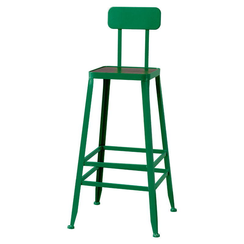 Modern Style Counter Stool Square Low Back Bar Stool for Indoor