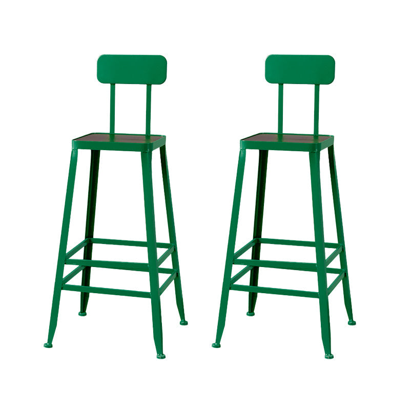 Modern Style Counter Stool Square Low Back Bar Stool for Indoor