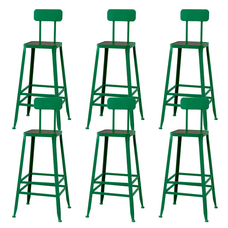Modern Style Counter Stool Square Low Back Bar Stool for Indoor