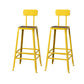 Modern Style Counter Stool Square Low Back Bar Stool for Indoor