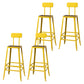 Modern Style Counter Stool Square Low Back Bar Stool for Indoor