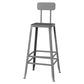 Modern Style Counter Stool Square Low Back Bar Stool for Indoor