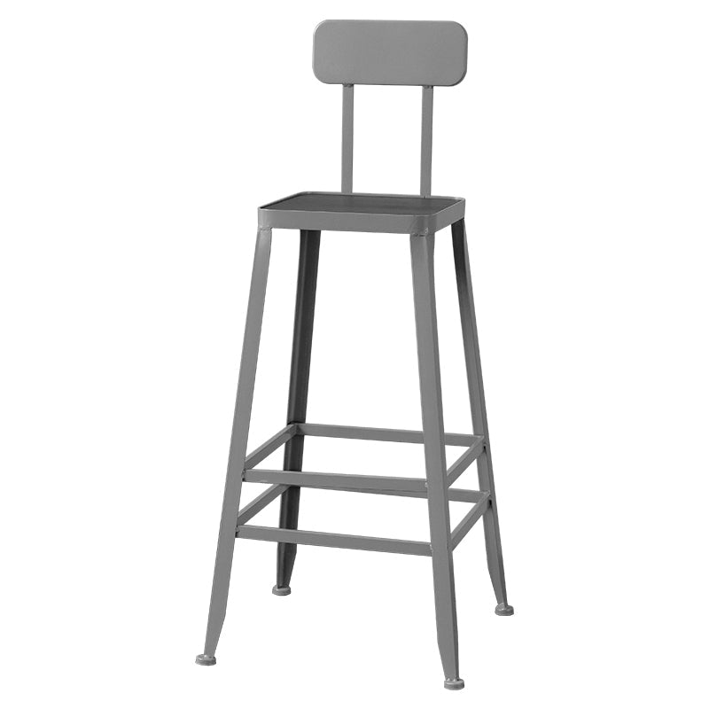 Modern Style Counter Stool Square Low Back Bar Stool for Indoor