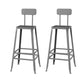 Modern Style Counter Stool Square Low Back Bar Stool for Indoor