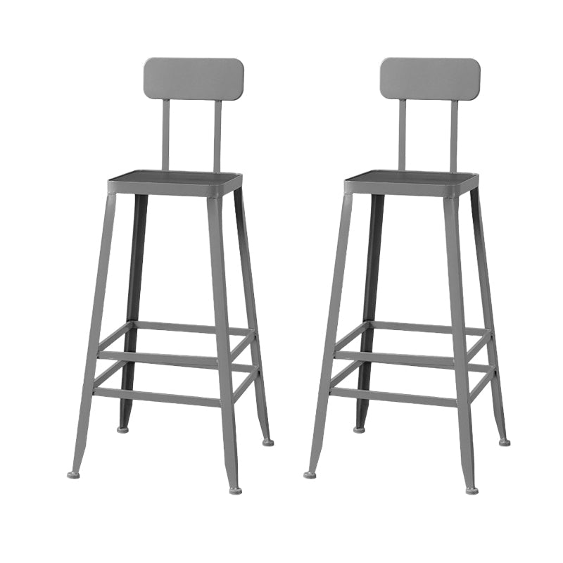 Modern Style Counter Stool Square Low Back Bar Stool for Indoor