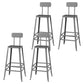 Modern Style Counter Stool Square Low Back Bar Stool for Indoor