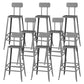 Modern Style Counter Stool Square Low Back Bar Stool for Indoor