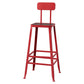 Modern Style Counter Stool Square Low Back Bar Stool for Indoor