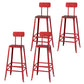 Modern Style Counter Stool Square Low Back Bar Stool for Indoor
