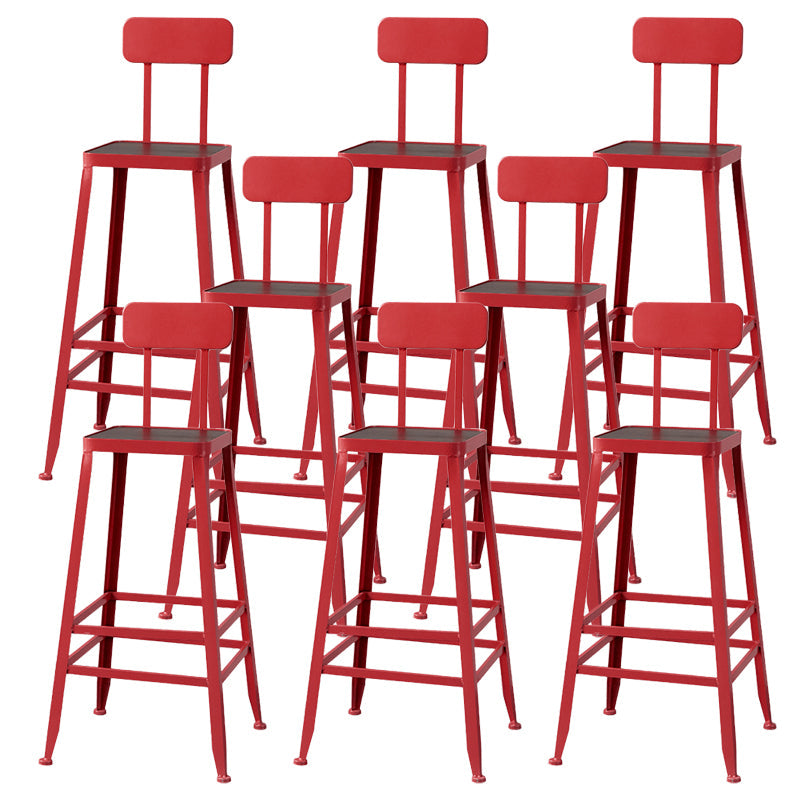 Modern Style Counter Stool Square Low Back Bar Stool for Indoor