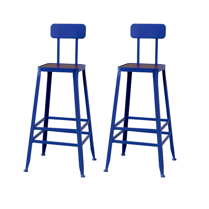 Modern Style Counter Stool Square Low Back Bar Stool for Indoor
