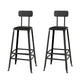 Modern Style Counter Stool Square Low Back Bar Stool for Indoor