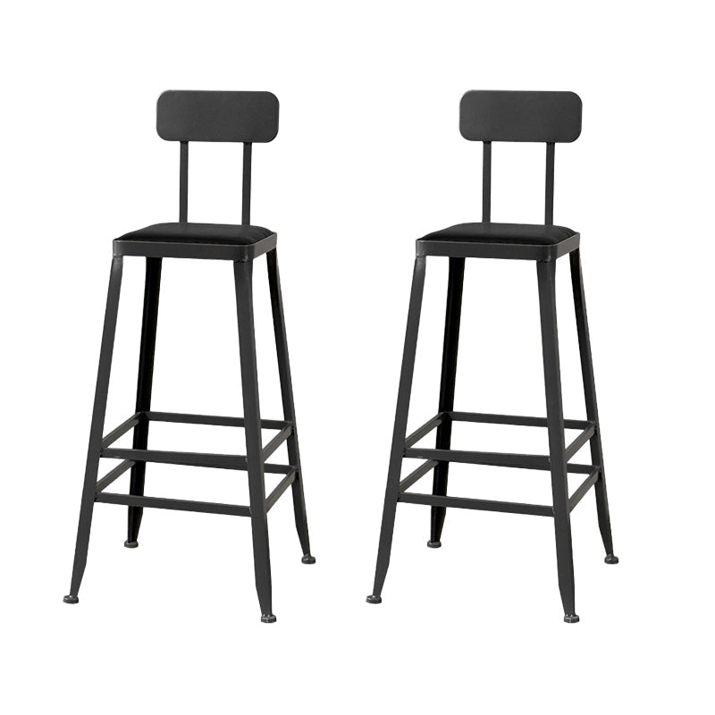 Modern Style Counter Stool Square Low Back Bar Stool for Indoor