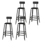 Modern Style Counter Stool Square Low Back Bar Stool for Indoor
