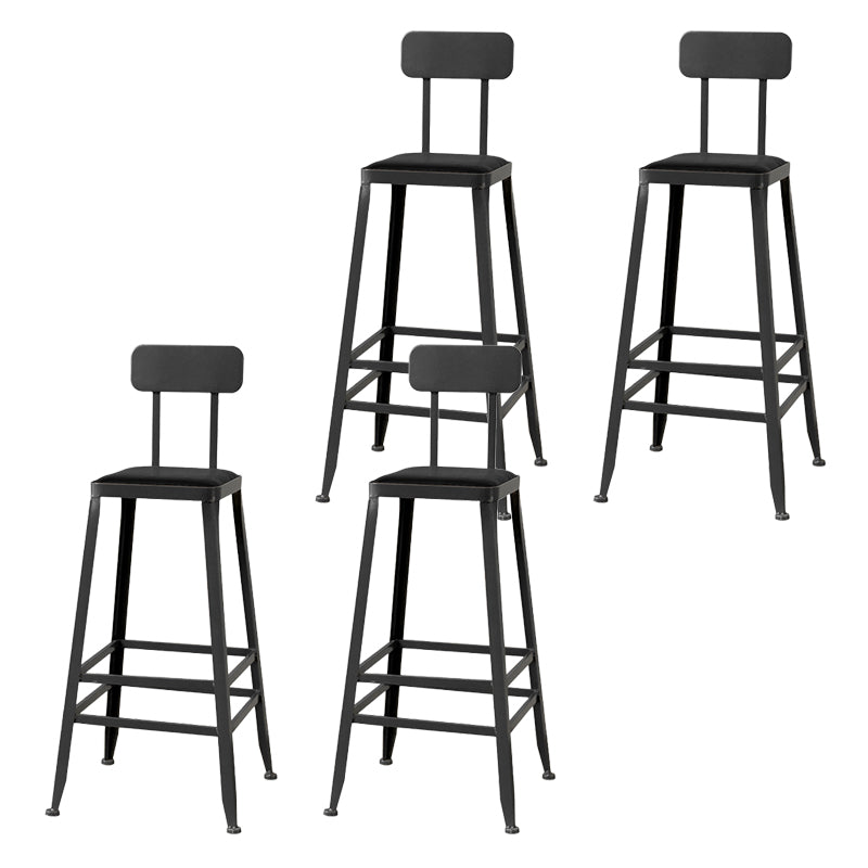 Modern Style Counter Stool Square Low Back Bar Stool for Indoor