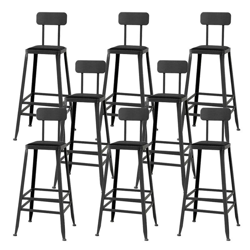 Modern Style Counter Stool Square Low Back Bar Stool for Indoor