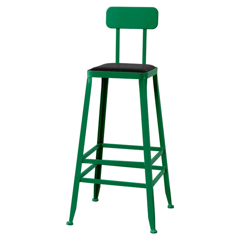 Modern Style Counter Stool Square Low Back Bar Stool for Indoor