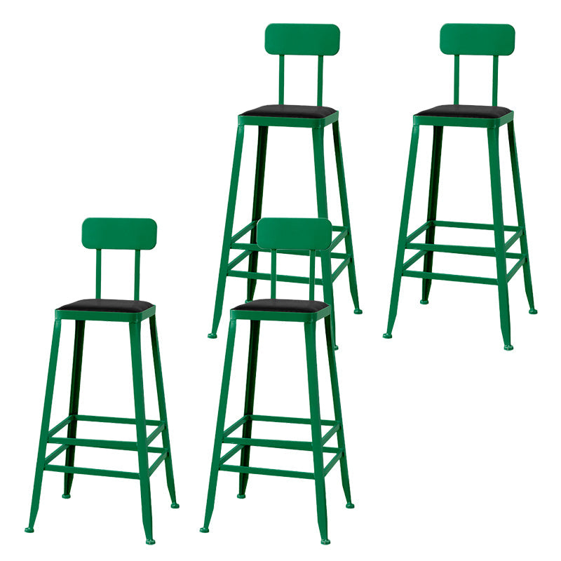 Modern Style Counter Stool Square Low Back Bar Stool for Indoor